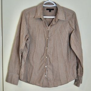 Banana Republic Striped Cotton Button Down Shirt